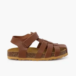 Pisamonas Sandals>Boy'S Leather Crab Sandals With Bio Sole