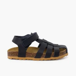 Pisamonas Sandals>Boy'S Leather Crab Sandals With Bio Sole