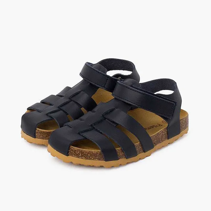 Pisamonas Sandals>Boy'S Leather Crab Sandals With Bio Sole