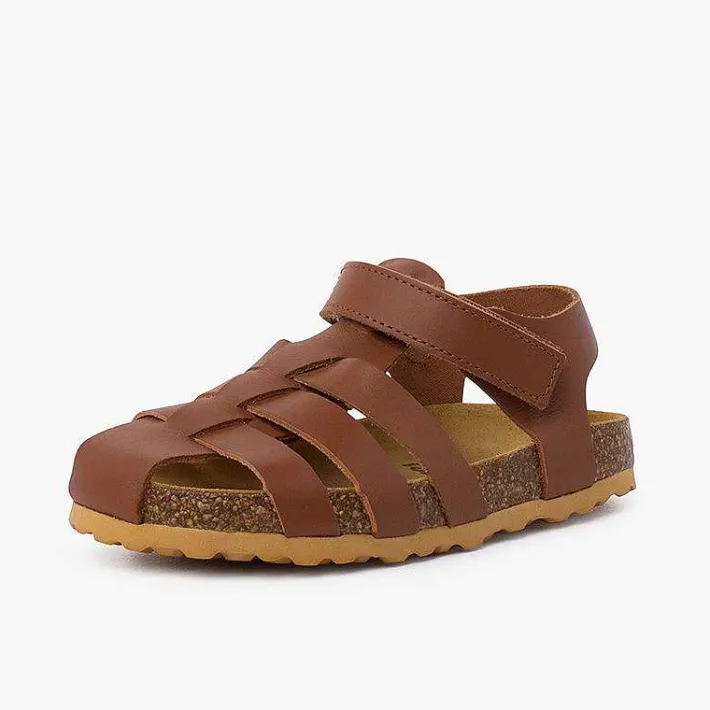 Pisamonas Sandals>Boy'S Leather Crab Sandals With Bio Sole