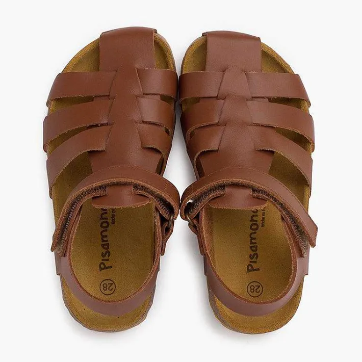 Pisamonas Sandals>Boy'S Leather Crab Sandals With Bio Sole