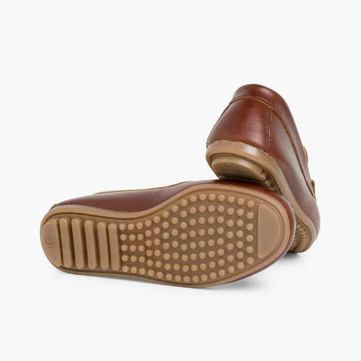Pisamonas Moccasins And Loafers>Boys Leather Mask Slip-On Loafers