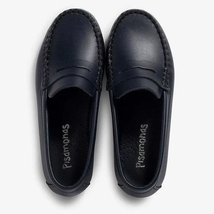 Pisamonas Moccasins And Loafers>Boys Leather Mask Slip-On Loafers