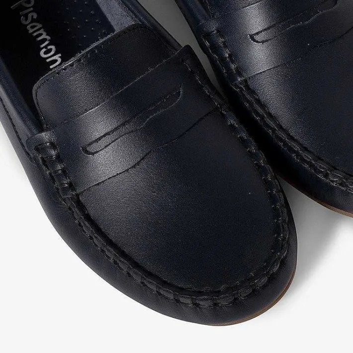 Pisamonas Moccasins And Loafers>Boys Leather Mask Slip-On Loafers