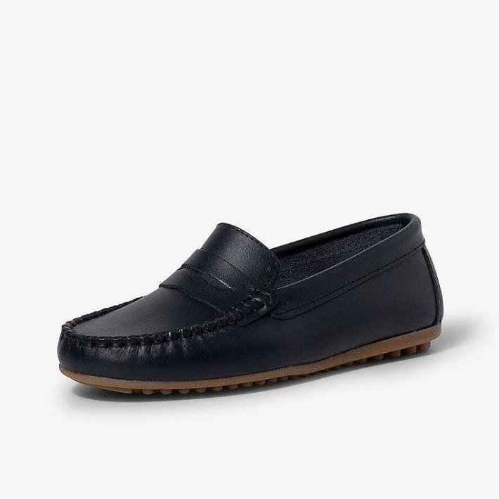 Pisamonas Moccasins And Loafers>Boys Leather Mask Slip-On Loafers