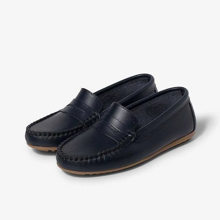 Pisamonas Moccasins And Loafers>Boys Leather Mask Slip-On Loafers
