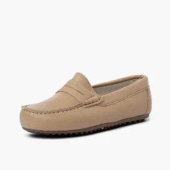 Pisamonas Moccasins And Loafers>Boys´ Leather Moccasins With Detail Mask