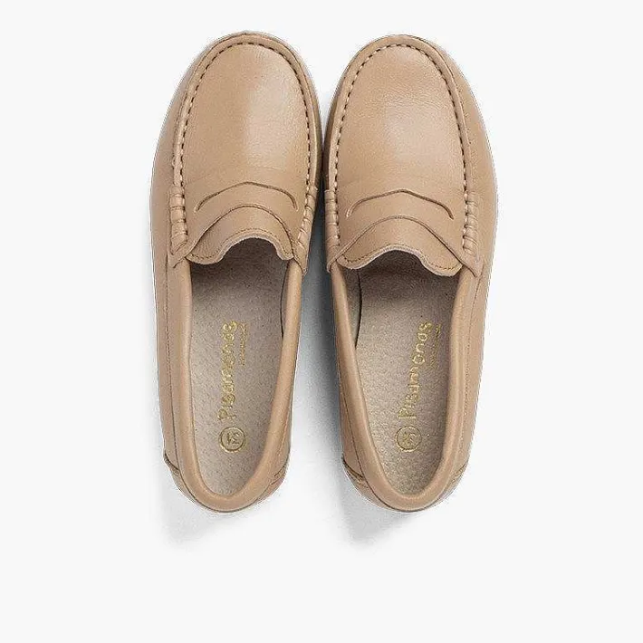 Pisamonas Moccasins And Loafers>Boys´ Leather Moccasins With Detail Mask
