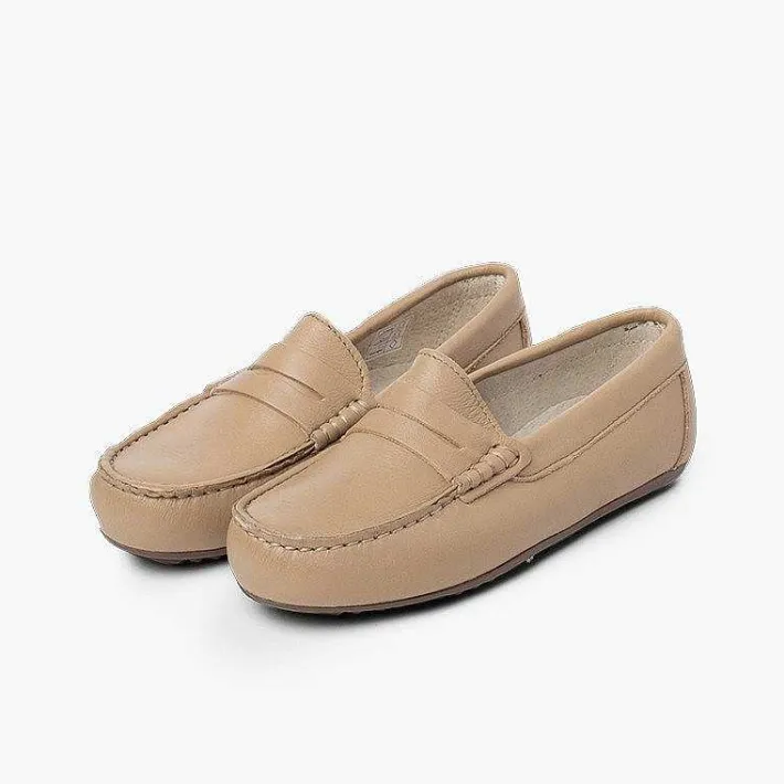 Pisamonas Moccasins And Loafers>Boys´ Leather Moccasins With Detail Mask