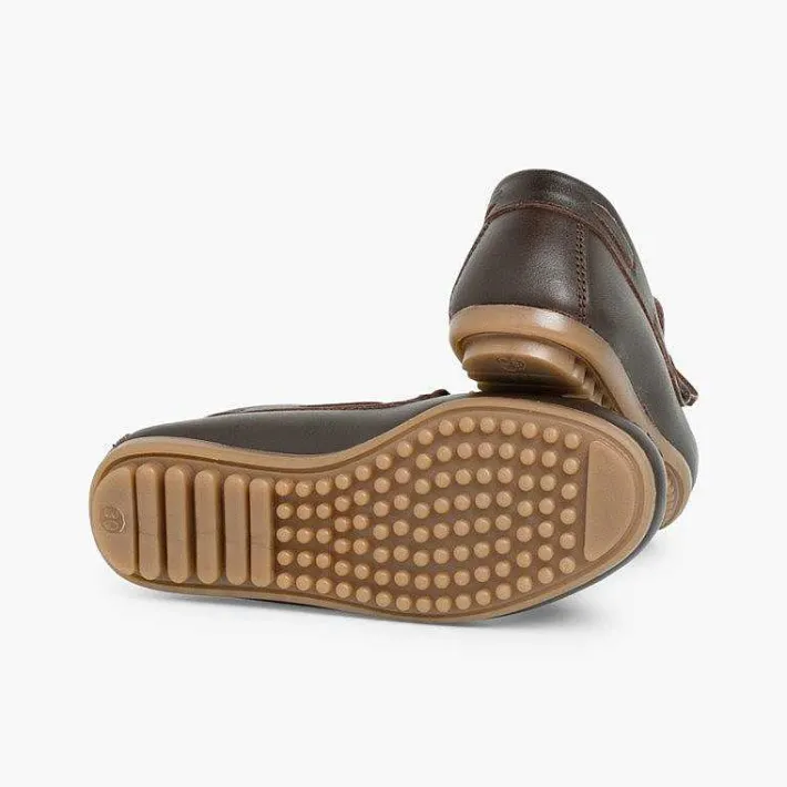 Pisamonas Moccasins And Loafers>Boys Leather Ribbon Moccasins