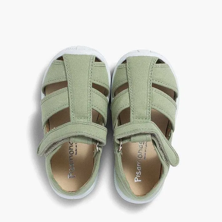 Pisamonas Sandals>Boys' Loop Fasteners T-Bar Sandals With Reinforced Toe