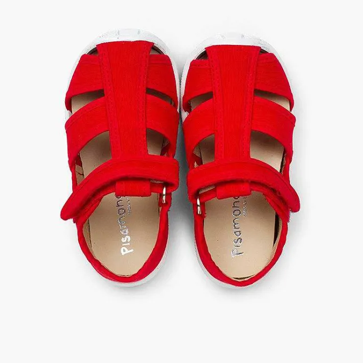 Pisamonas Sandals>Boys' Loop Fasteners T-Bar Sandals With Reinforced Toe