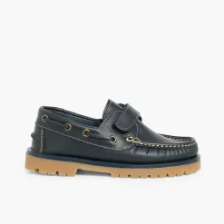 Pisamonas School Shoes>Boys Riptape Deck Shoes