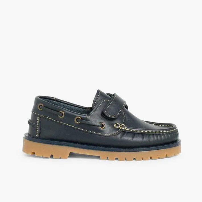 Pisamonas School Shoes>Boys Riptape Deck Shoes