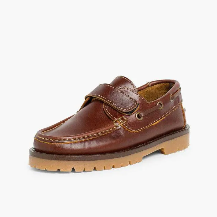 Pisamonas School Shoes>Boys Riptape Deck Shoes