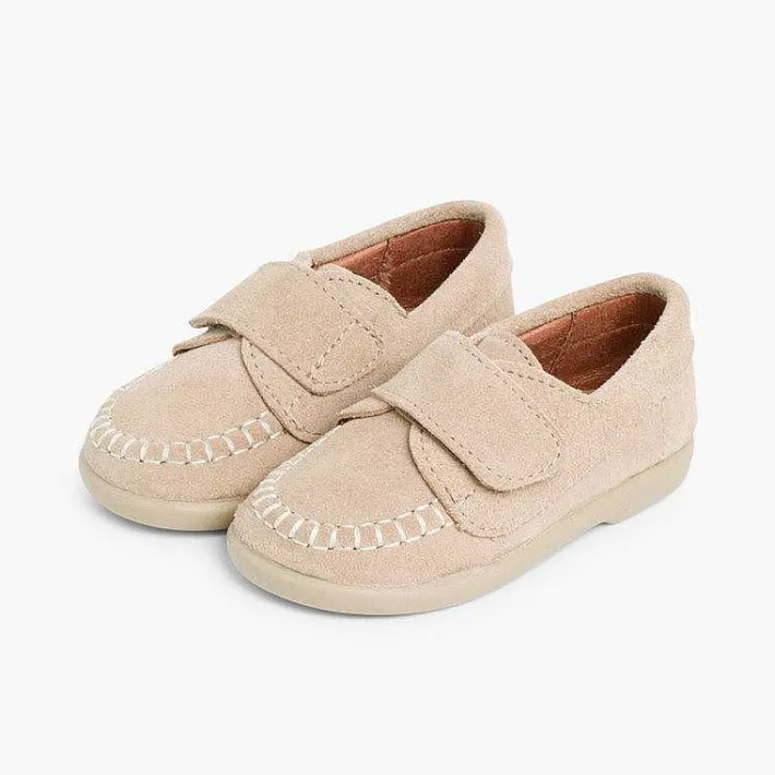 Pisamonas Moccasins And Loafers>Boys Riptape Suede Loafers