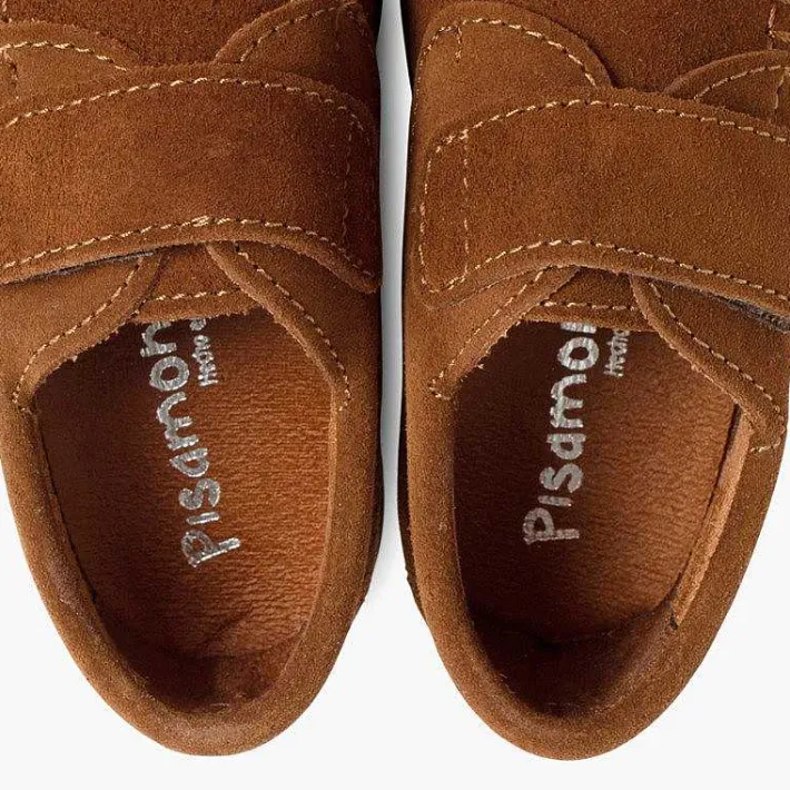 Pisamonas Moccasins And Loafers>Boys Riptape Suede Loafers