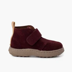 Pisamonas Boots>Boys Suede Boots Sport Sole With Adherent Strap