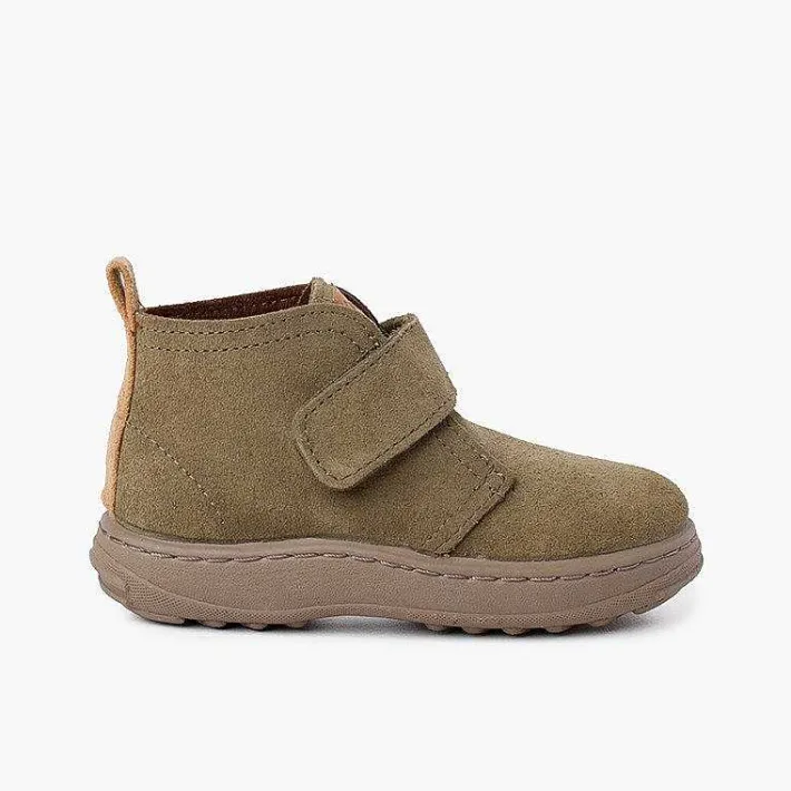 Pisamonas Boots>Boys Suede Boots Sport Sole With Adherent Strap