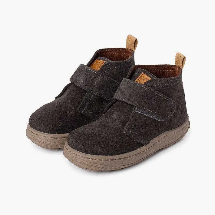 Pisamonas Boots>Boys Suede Boots Sport Sole With Adherent Strap
