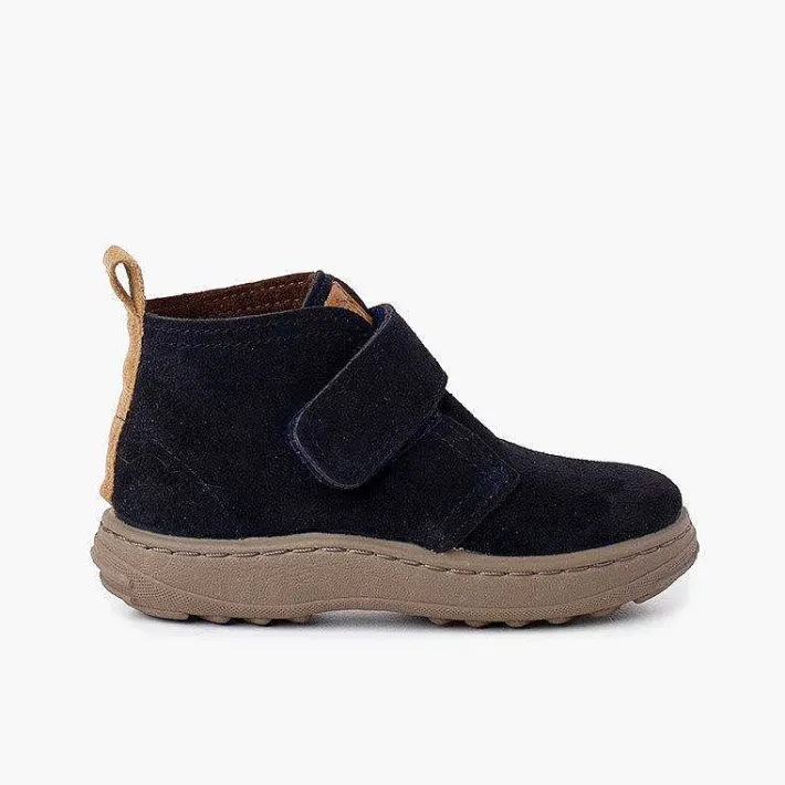 Pisamonas Boots>Boys Suede Boots Sport Sole With Adherent Strap
