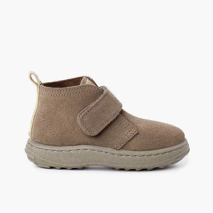 Pisamonas Boots>Boys Suede Boots Sport Sole With Adherent Strap