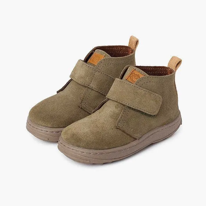 Pisamonas Boots>Boys Suede Boots Sport Sole With Adherent Strap
