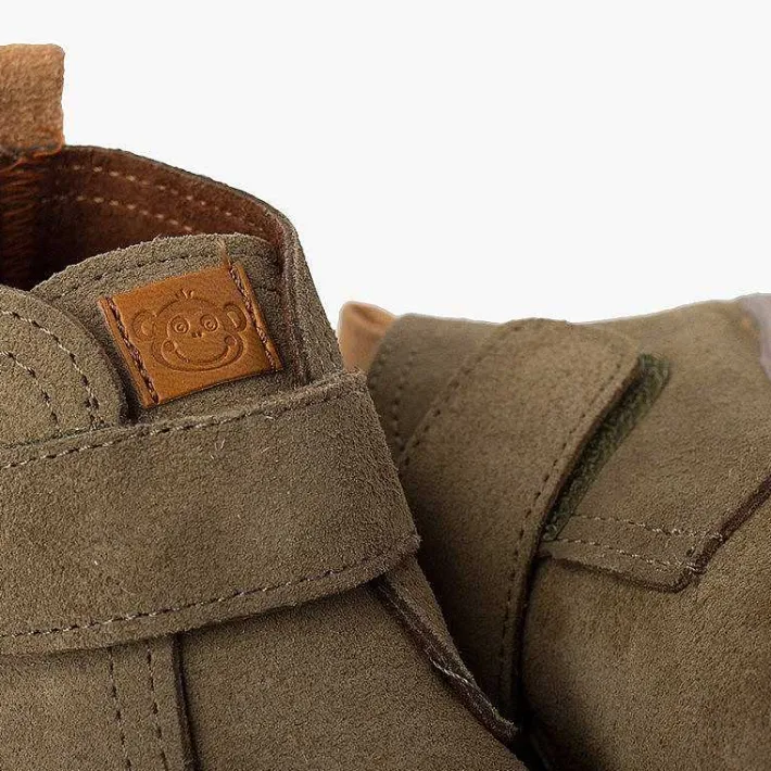 Pisamonas Boots>Boys Suede Boots Sport Sole With Adherent Strap