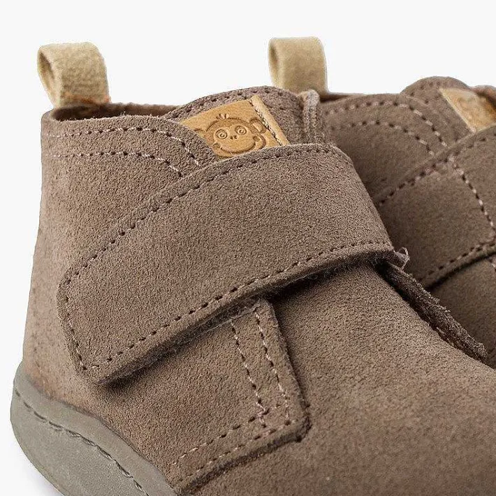 Pisamonas Boots>Boys Suede Boots Sport Sole With Adherent Strap