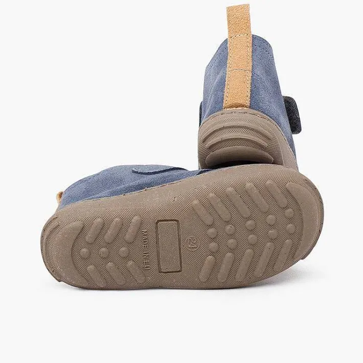 Pisamonas Boots>Boys Suede Boots Sport Sole With Adherent Strap