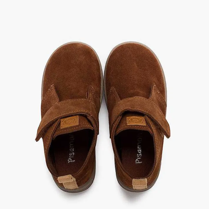 Pisamonas Boots>Boys Suede Boots Sport Sole With Adherent Strap