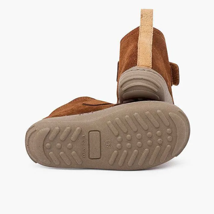 Pisamonas Boots>Boys Suede Boots Sport Sole With Adherent Strap