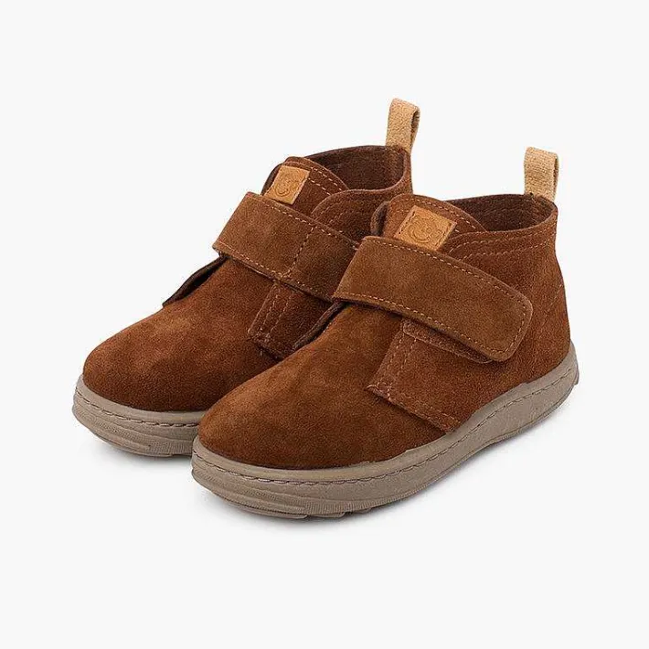 Pisamonas Boots>Boys Suede Boots Sport Sole With Adherent Strap
