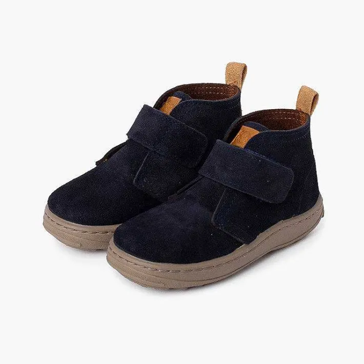 Pisamonas Boots>Boys Suede Boots Sport Sole With Adherent Strap