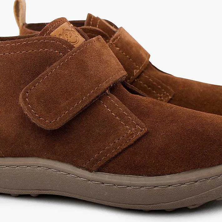 Pisamonas Boots>Boys Suede Boots Sport Sole With Adherent Strap