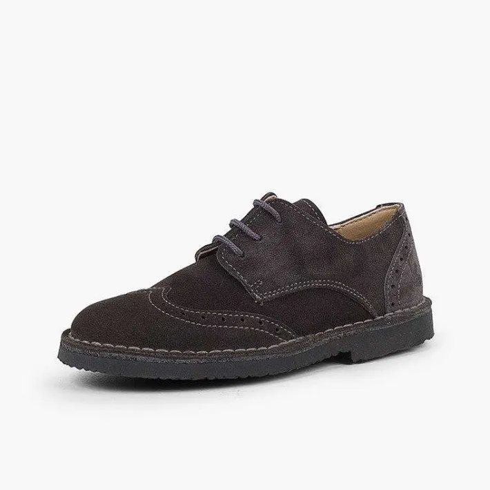 Pisamonas Brogues And Bluchers>Boys Suede Brogue Bluchers
