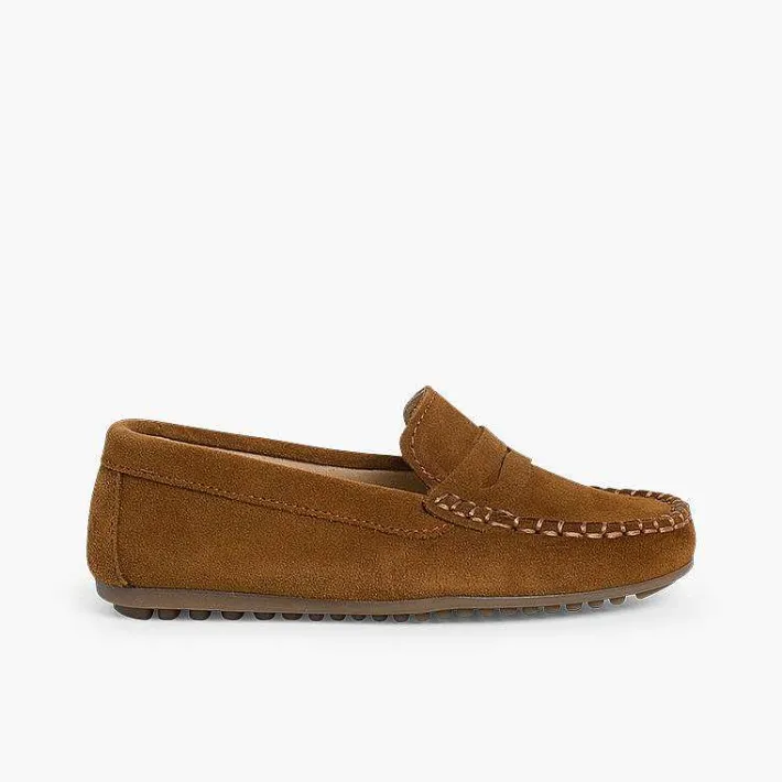 Pisamonas Moccasins And Loafers>Boys Suede Mask Loafers