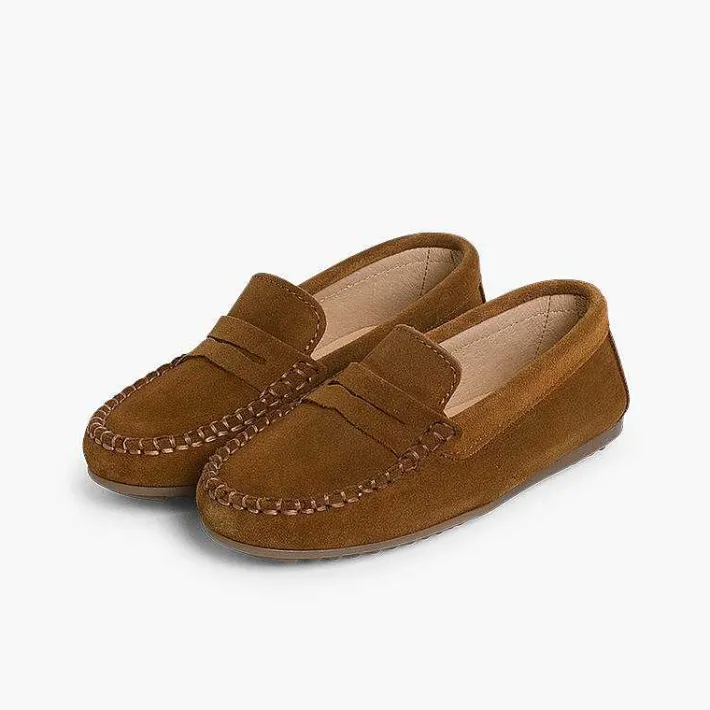 Pisamonas Moccasins And Loafers>Boys Suede Mask Loafers