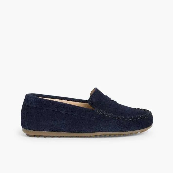 Pisamonas Moccasins And Loafers>Boys Suede Mask Loafers