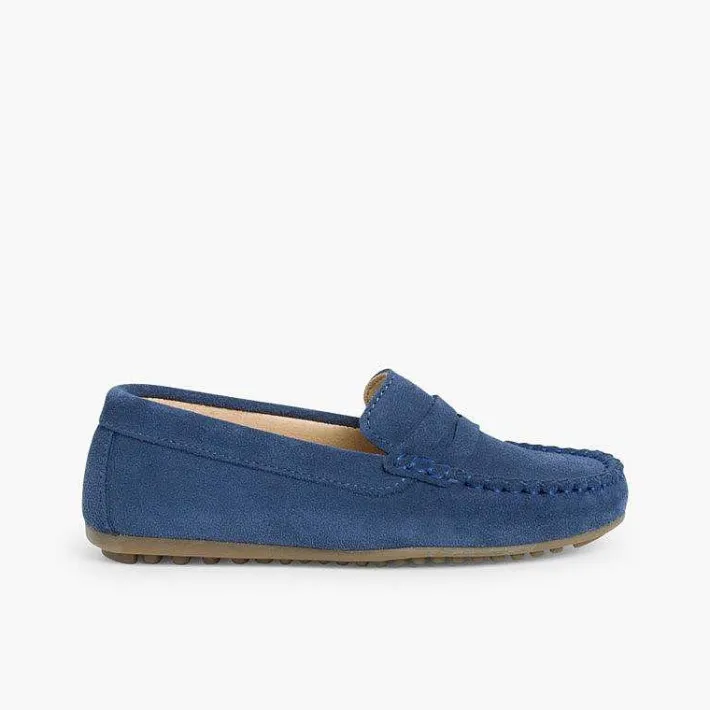 Pisamonas Moccasins And Loafers>Boys Suede Mask Loafers