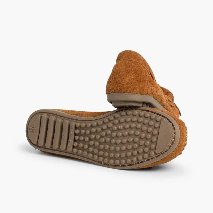 Pisamonas Moccasins And Loafers>Boys Suede Tassel Moccasins