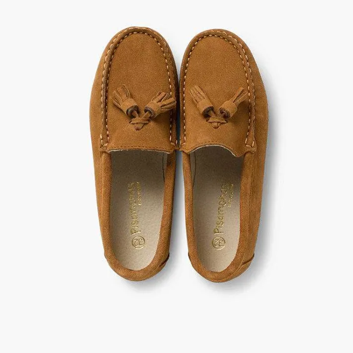 Pisamonas Moccasins And Loafers>Boys Suede Tassel Moccasins