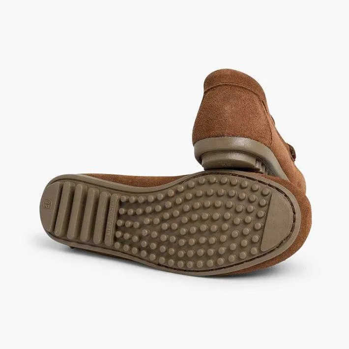 Pisamonas Moccasins And Loafers>Boys Suede Tassel Moccasins