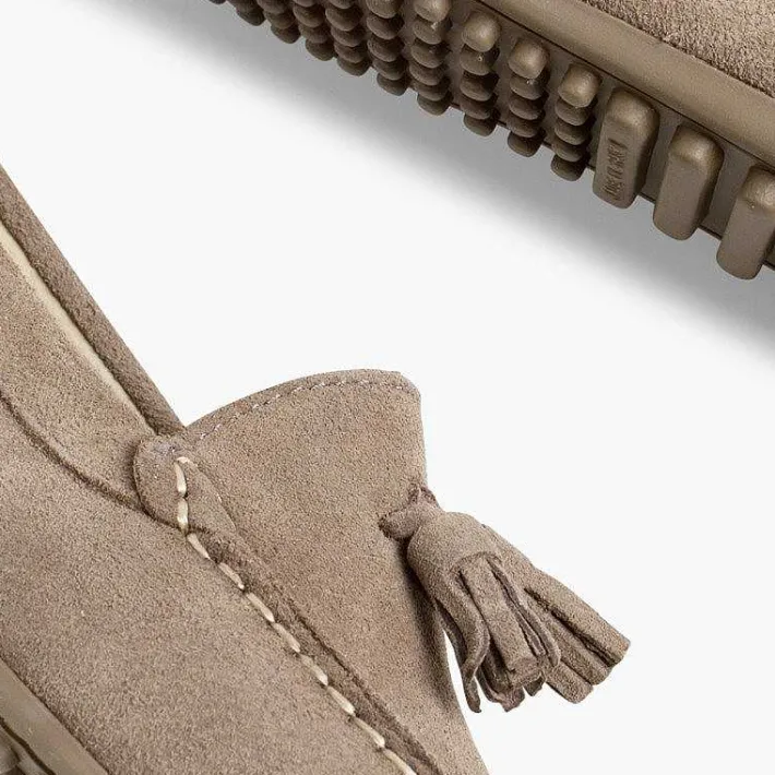 Pisamonas Moccasins And Loafers>Boys Suede Tassel Moccasins