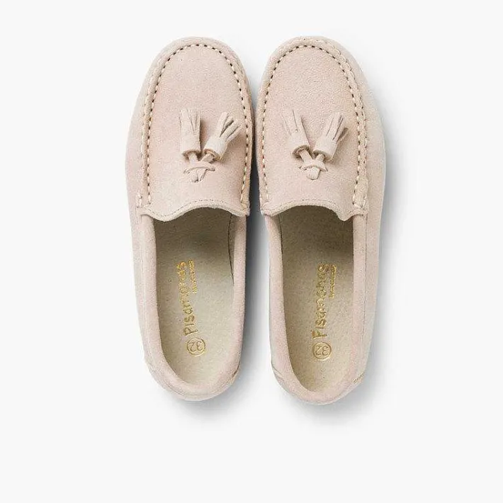 Pisamonas Moccasins And Loafers>Boys Suede Tassel Moccasins