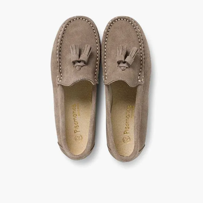 Pisamonas Moccasins And Loafers>Boys Suede Tassel Moccasins