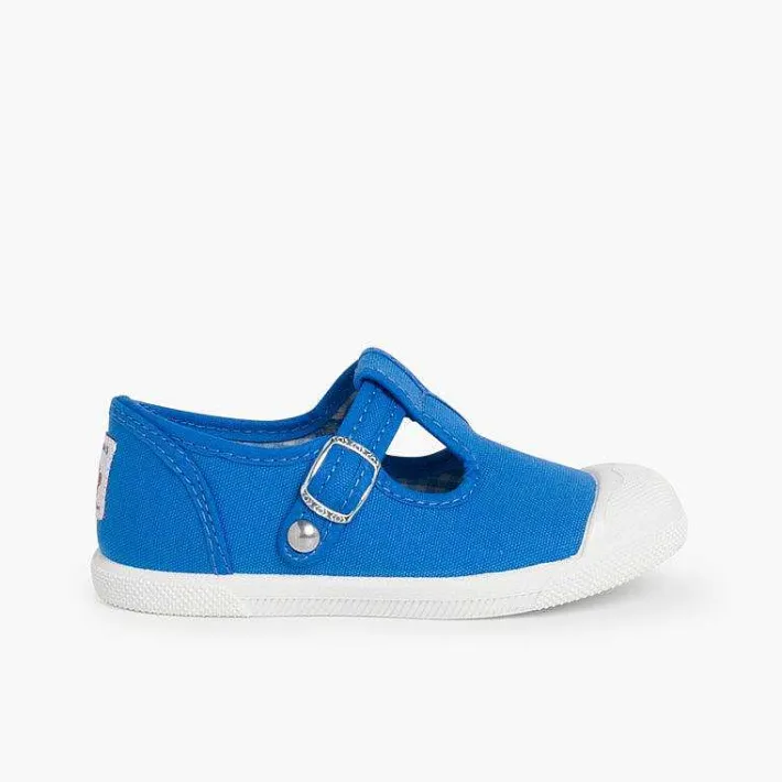 Pisamonas T-Bar Shoes>Boys T-Bar Canvas Shoes Rubber Toe