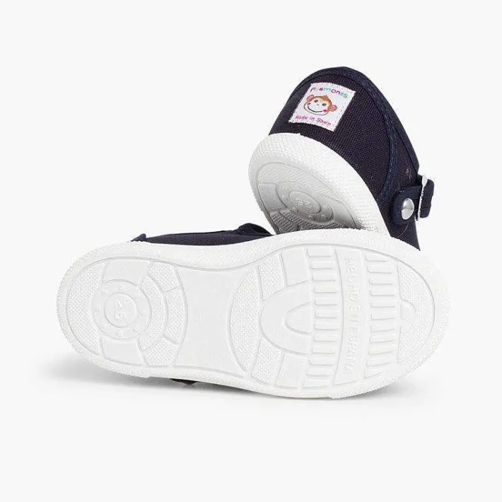 Pisamonas T-Bar Shoes>Boys T-Bar Canvas Shoes Rubber Toe