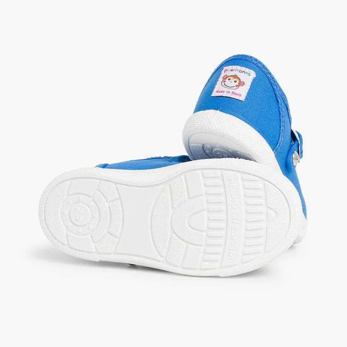 Pisamonas T-Bar Shoes>Boys T-Bar Canvas Shoes Rubber Toe
