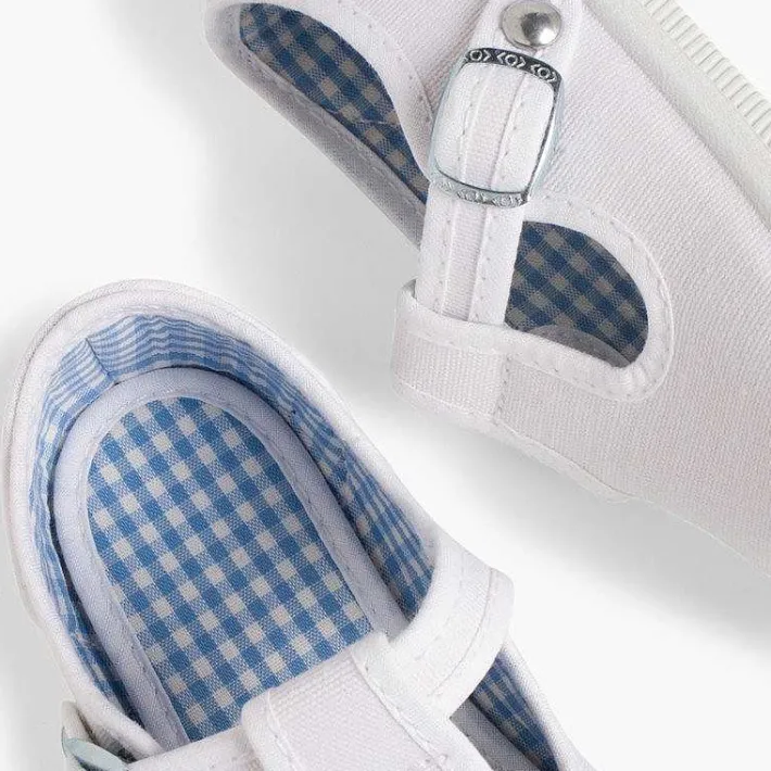 Pisamonas T-Bar Shoes>Boys T-Bar Canvas Shoes Rubber Toe